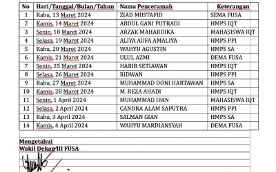 Program Kultum Ramadhan di FUSA UINMA 2024