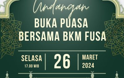 Badan Kegiatan Mahasiswa (BKM) FUSA UIN Mataram Buka Puasa Bersama dengan Dekanat, Kaprodi, dan Para Dosen.