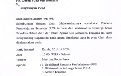 SOSIALISASI RPS & SILATURRAHIM FUSA UIN Mataram