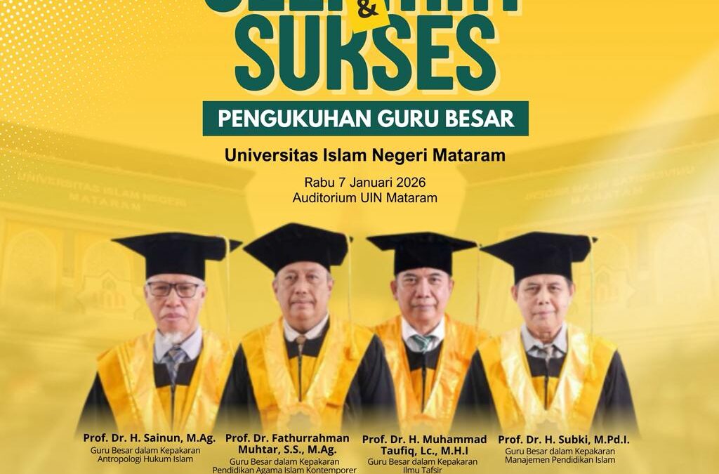 UIN Mataram Kukuhkan Empat Guru Besar Baru, Perkuat Barisan Akademisi Bidang Keagamaan